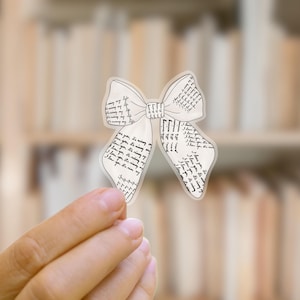 I Love You Bow  Bookish Sticker