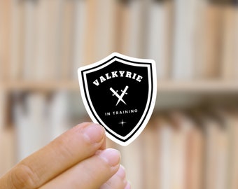 Valkyrie In Training Shield Sticker | Nesta and Cassian Sticker | ACOSF Sticker | Bookish Sticker | Bookish Merch