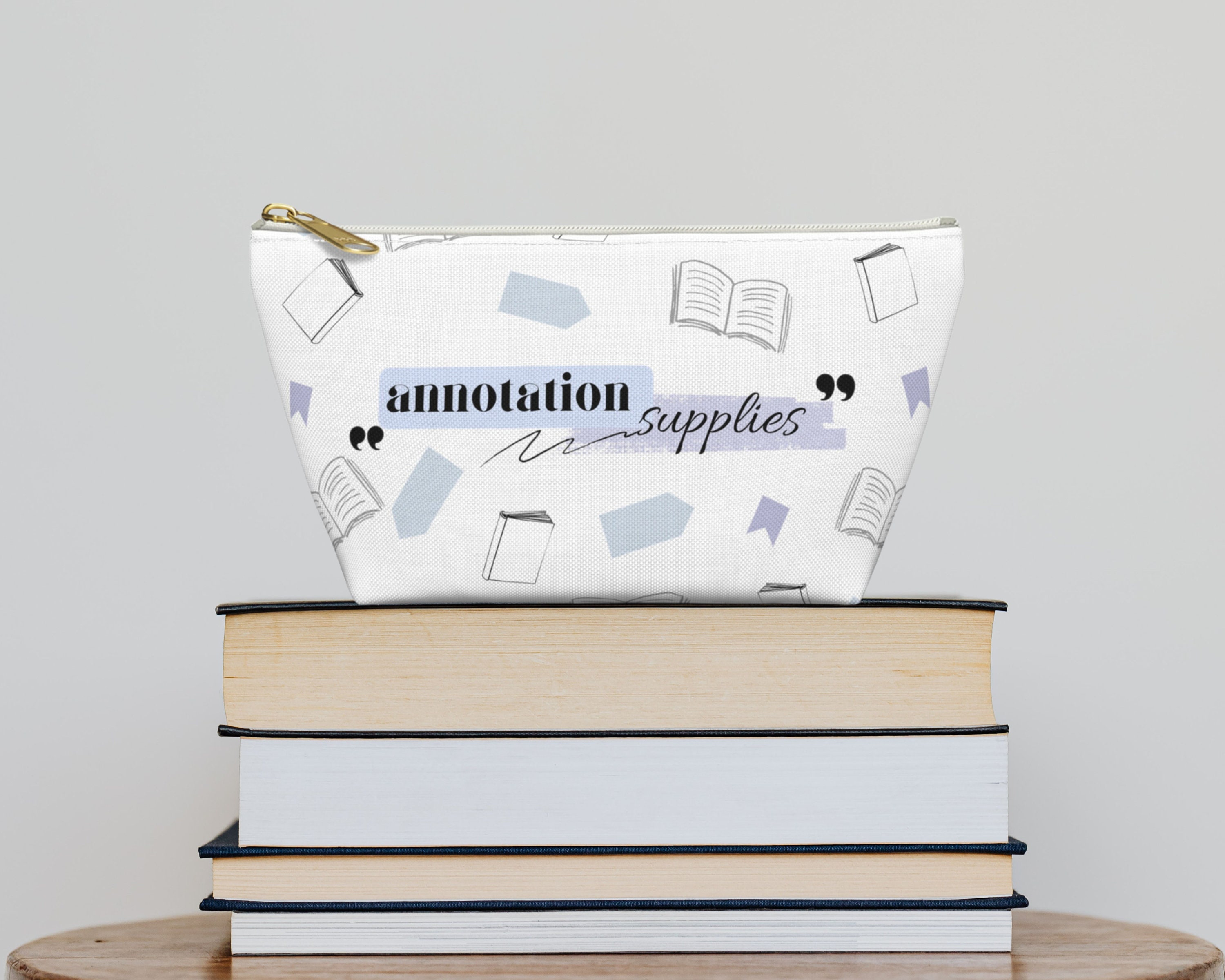 Book Annotation Supplies Accessory Pouch W T-bottom 