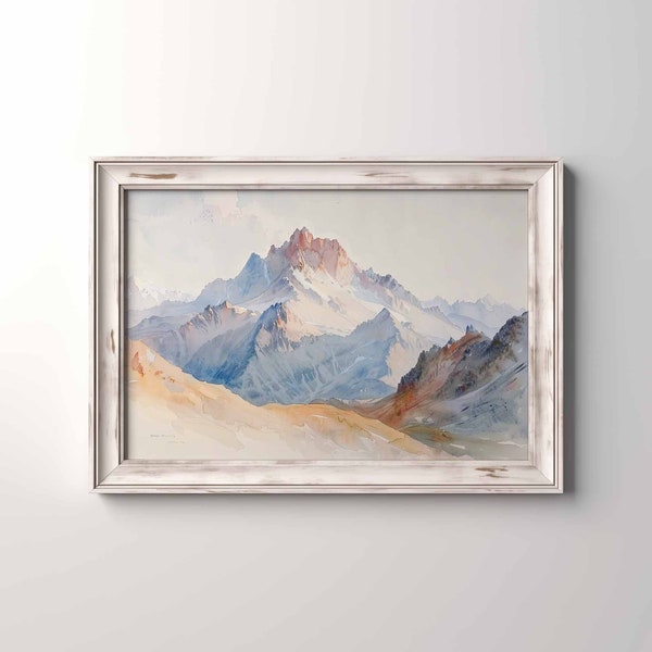 Majestic Mountain Landscape Ethereal Mountains Untouched Nature Rugged Slopes Shadow And Light Valley Art Nature Art Print 238