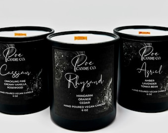 ACOTAR Inspired Candle Gift Set of 3 | Bookish Home Decor | Night Court Inspired Box