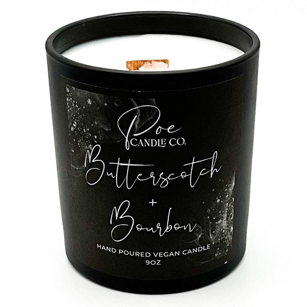 Butterscotch + Bourbon Candle - Luxury Collection - Coconut Soy Vegan