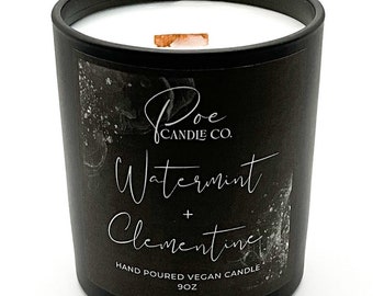 Watermint + Clementine Candle - Luxury Collection - Coconut Soy Vegan