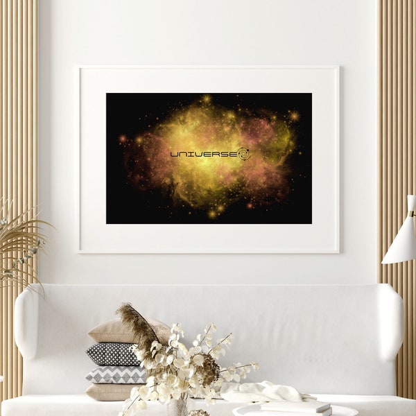 L'Espace. L'Univers. La galaxie. La Nébuleuse. Image numérique original à imprimer pour une affiche murale, vêtement, sac, tasse ou autre.