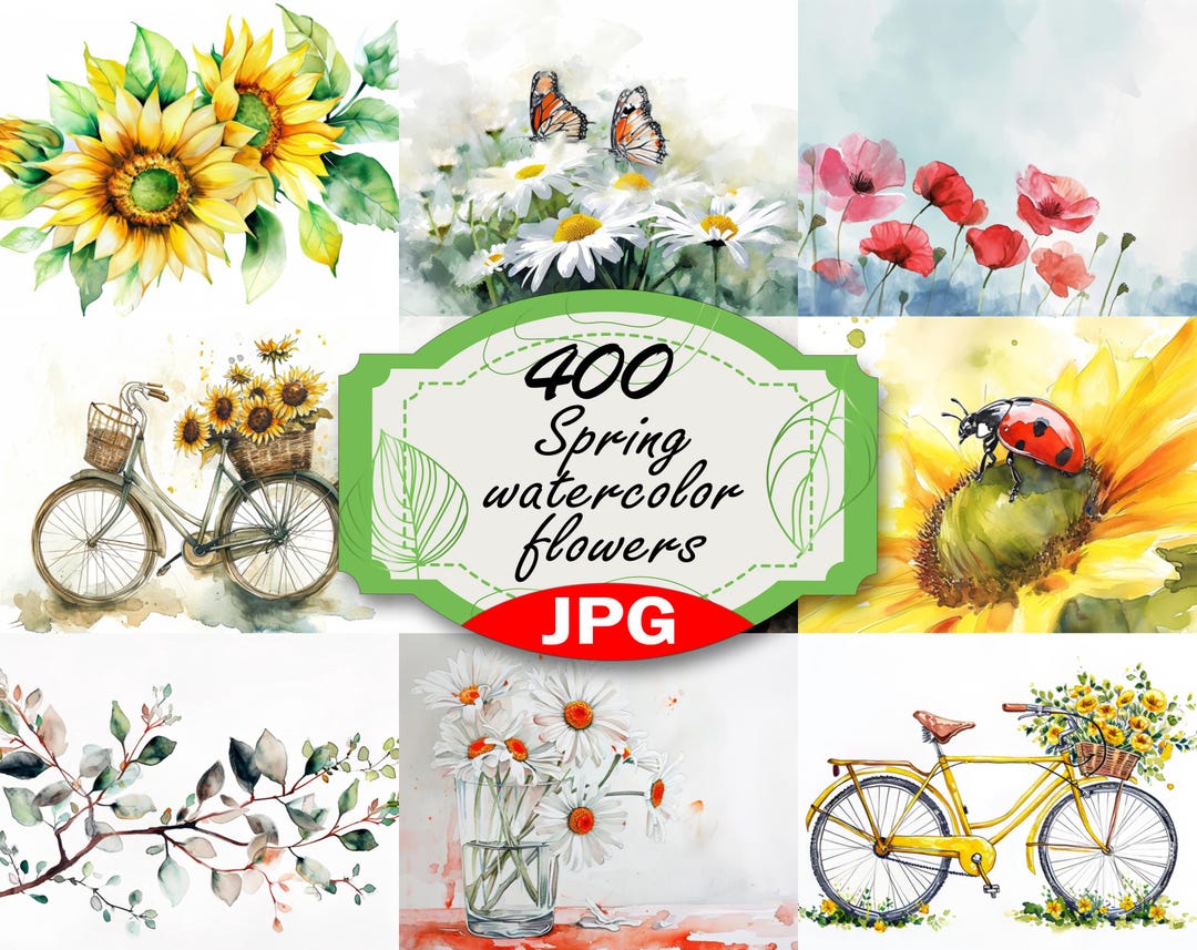 400 Watercolor Illustration of First Spring Flowers - Part 1, Spring ...