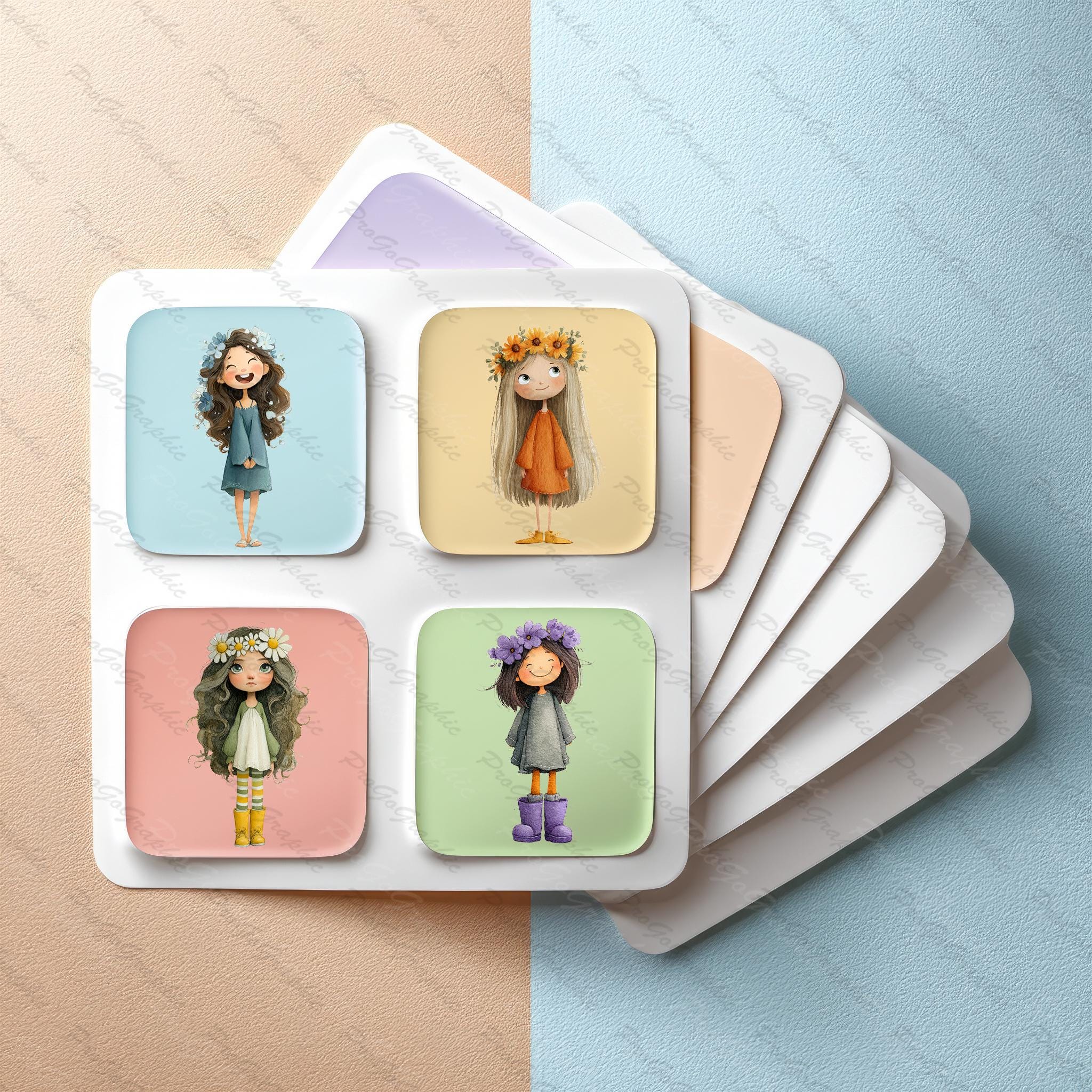 Watercolor Flower Girl Clipart: PNG Floral Art (digital Download) - Etsy