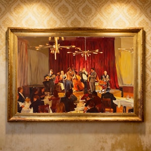 Orchesterposter, Wandbild mit klassischer Musikaufführung, eleganter Druck, Dekoration