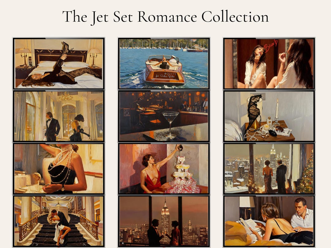 Frame Jet Set The Jet Set Romance Collection | Frame TV Art | 4K Samsung Frame TV ...