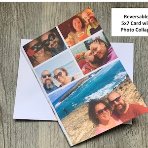 Tarjeta de cumpleaños personalizada, tarjeta de foto personalizada, tarjeta universitaria de fotos, tarjeta de felicitación personalizada, tarjeta reversible