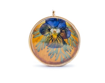 Beverly's Garden Series- Joyas de collage de flores prensadas hechas a mano