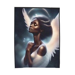 Manta de ángel rezando de felpa de pana Heavenly Comfort imagen 2