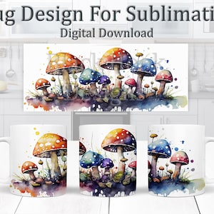 3D Mushroom Print Mug, Unique and Whimsical Mug Design Accent Coffee Mug,  11oz