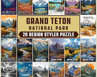 Rompecabezas del Parque Nacional Grand Teton, 1000 piezas, rompecabezas para adultos, rompecabezas único, rompecabezas familiar, juego mental