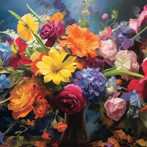 Jigsaw Puzzle, Colorful Bouquet, 1000 Pieces Puzzle, Adults Puzzle, Unique Jigsaw, Family Puzzle, Brain Game