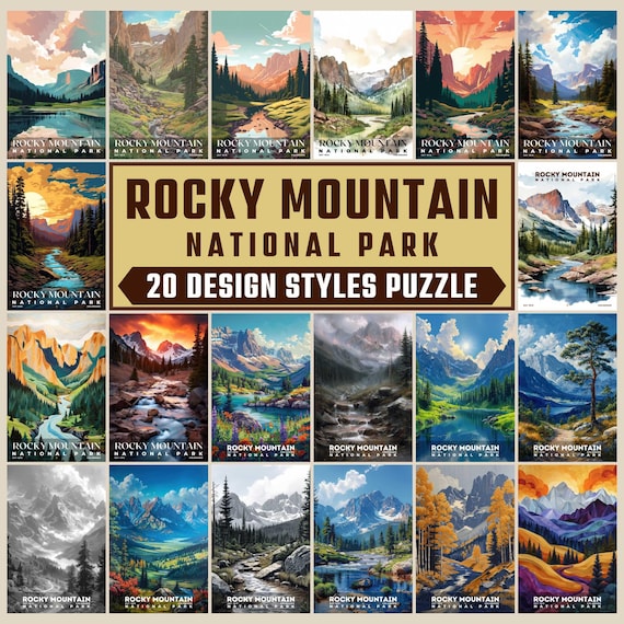 Rocky Mountain National Park Jigsaw Puzzle, 1000 Pieces Puzzle, Adults Puzzle, Unique Jigsaw, Family Puzzle, Brain Game