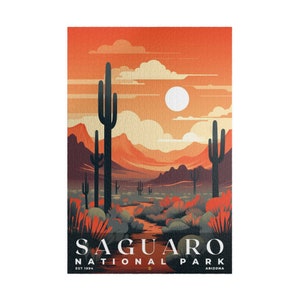 Saguaro National Park Jigsaw Puzzle, 1000 Pieces Puzzle, Adults Puzzle, Unique Jigsaw, Family Puzzle, Brain Game