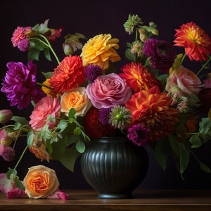 Jigsaw Puzzle, Colorful Bouquet, 1000 Pieces Puzzle, Adults Puzzle, Unique Jigsaw, Family Puzzle, Brain Game