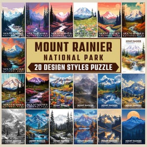 Mount Rainier National Park Jigsaw Puzzle, 1000 Pieces Puzzle, Adults Puzzle, Unique Jigsaw, Family Puzzle, Brain Game