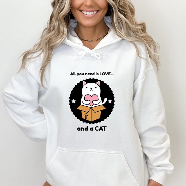 Cozy Stick Cat Lover Hoodie main image 0