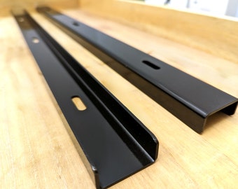 Tischplattenhalterungen C-Kanal-Packung mit 2 Holztisch & Arbeitsplatte für Erhöhte Unterstützung Live Edge Slab Set Paar Verstärkungen Erhöht