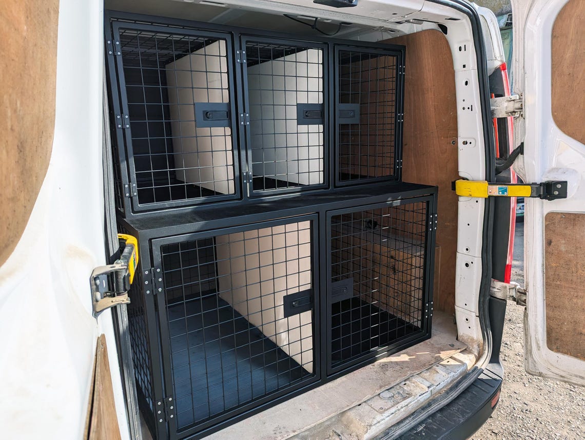 View of Custom Heavy Duty Dog Cages for Cars, Vans, and Campervans – Ideal for ...