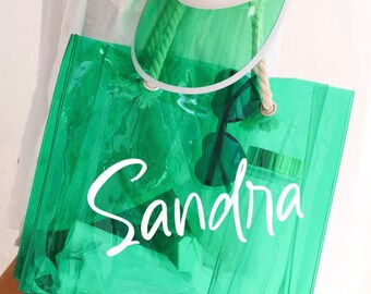 Personalised pvc beach bag