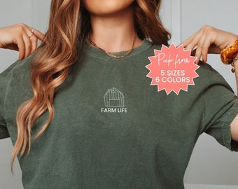 Farm Life Comfort Colors Shirt, Gift For Farmer, Farming Gift, Funny Farmer Shirt, Agriculture Tee, Farming Group Shirt, Shirt For Farm Life