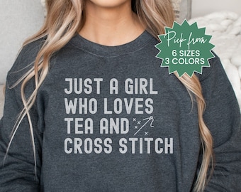 Cross Stitch Sweatshirt For Cross Stitchers, Cross Stitch Sweatshirt For Mom, Cross Stitch Gift For Friend, Funny Cross Stitch Sweatshirt