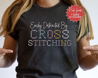 Cross Stitch Shirt For Cross Stitchers, Cross Stitch T-Shirt For Mom, Cross Stitch Gift For Friend, Funny Cross Stitch Shirt For Stitchers