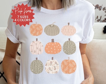Pumpkin Fall Shirt For Women Pumpkin Patch Shirt For Mom Fall Pumpkin Shirt For Thanksgiving Halloween Pumpkin Shirt For Women Cute Fall Tee