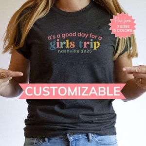 Custom Girls Weekend Shirt, Personalized Location Girls Trip TShirt, Girls Trip Gift, Girls Trip Custom Shirt, Custom Girls Trip Favors