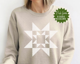 Quilt Block Sweatshirt For Quilters, Quilting Sweater For Quilt Retreats, Gift For Quilter, Quilting Shirt For Quilt Groups, Sewing Shirt