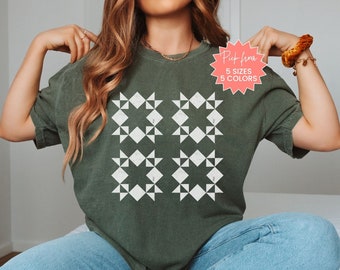 Quilter Tshirt, Comfort Colors Quilt Shirt For Quilt Group, Quilting Gift Idea For Mom, Quilt Retreat Gift, Quilting Shirt, Quilt Block Tee