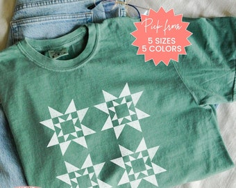 Quilt Block Tshirt For Quilter, Comfort Colors Quilt Block Shirt For Quilt Group, Gift For Quilt Retreat, Shirt For Quilt Guild, Quilt Gift