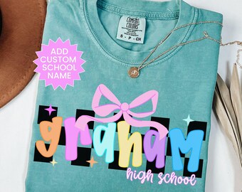 Custom School Name Shirt, Personalized Teacher School Shirt, Custom High School Teacher Spirit Shirt, Grade Shirts, Trendy School Shirts