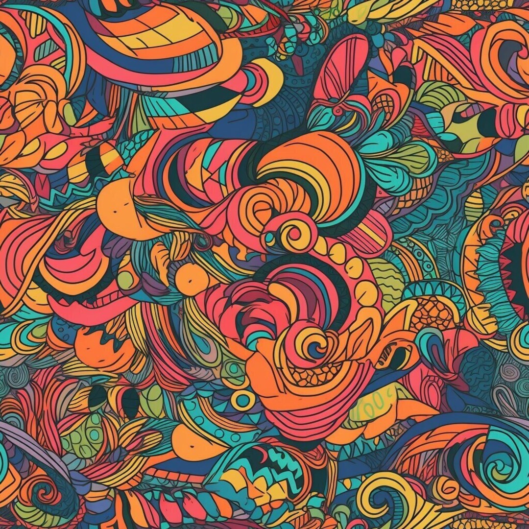 Psychedelic Pattern - Etsy