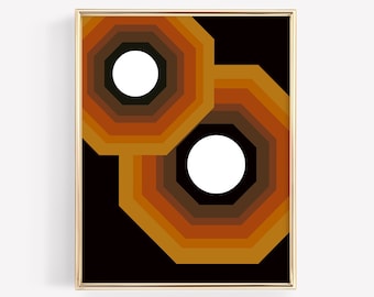 Celeste, Retro Pattern Art, Retro Print, Mid Century Modern Art, Printable Wall Art, Digital Download Print, Space Age Print, Retro Op Art