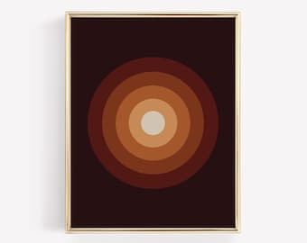 Serenity, Space Age Art, Retro 70s Print, Mid Century Modern Art, Printable Wall Art, Digital Download Print, Space Age Print, Retro Op Art