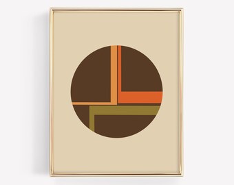 Atticus, Retro Pattern Art, Retro Print, Mid Century Modern Art, Printable Wall Art, Digital Download Print, Space Age Print, MCM art