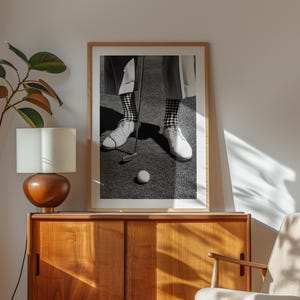 Vintage Golf Poster, Black and White Golfing Poster, Retro Golfer Poster, Sports Room Golf Poster, Man Cave Poster, Golf Lover Gift immagine 3