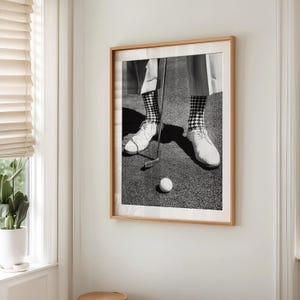 Vintage Golf Poster, Black and White Golfing Poster, Retro Golfer Poster, Sports Room Golf Poster, Man Cave Poster, Golf Lover Gift immagine 2