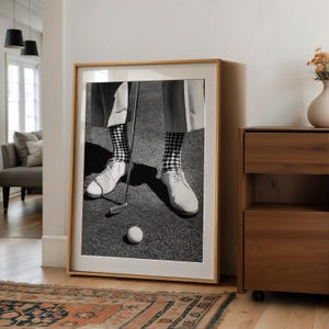Vintage Golf Poster, Black and White Golfing Poster, Retro Golfer Poster, Sports Room Golf Poster, Man Cave Poster, Golf Lover Gift immagine 6