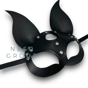 Bat mask in leather (choose color), Halloween mask
