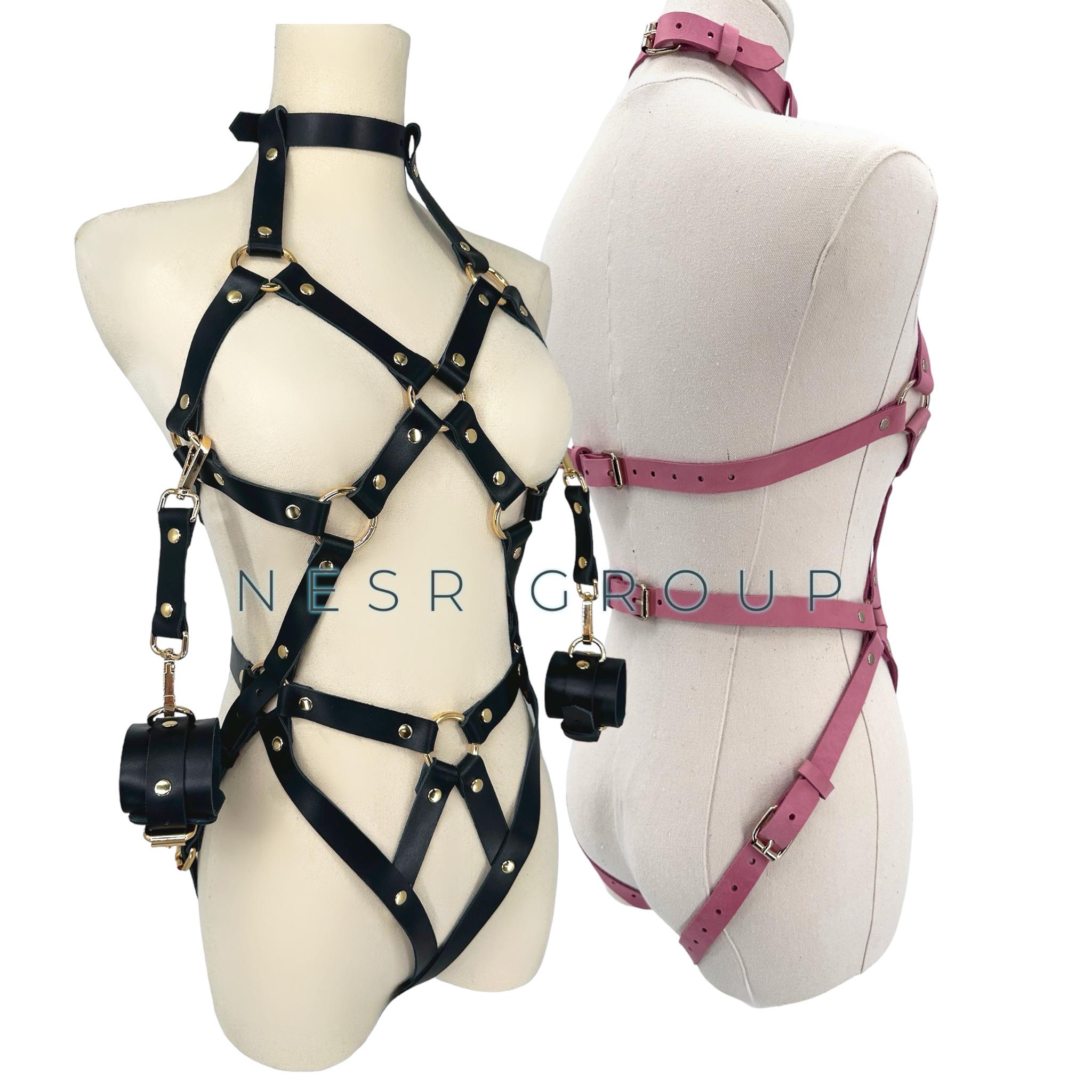 leather　lingerie Sexy Full Body Leather Harness Lingerie,red Leather Fantasy Harness Body  With Open Chest, Soft Leather, Easy to Adjust Bdsm Black Harness - Etsy  Israel