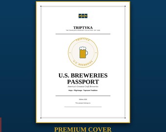 U.S. Breweries Passport Bucket List · Gift for Craft Beer Lover · American Brewery Checklist · Printable PDF Instant Download