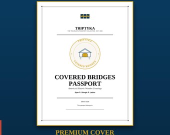 Covered Bridges Passport Bucket List · Gift for History Lover · American Bridge Checklist · Printable PDF Instant Download