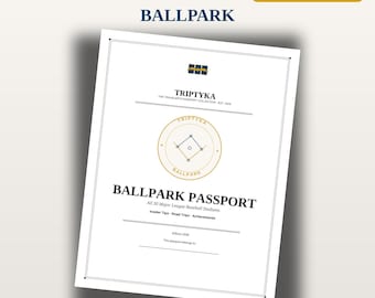 Regalo para amantes del béisbol: Pasaporte de estadios de la MLB, lista de deseos para los 30 estadios, PDF imprimible para descarga instantánea.