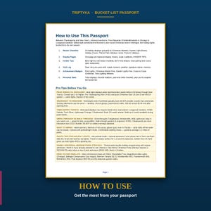 Weihnachtslichter-Reisepass-Wunschliste · Geschenk für Reisebegeisterte · Checkliste für die Präsentation · Sofortiger Download als druckbare PDF-Datei Bild 5