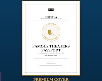 Famous Theaters Passport Bucket List · Gift for Travel Enthusiast · Theater Checklist · Printable PDF Instant Download
