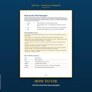 African American Heritage Passport Bucket List · Gift for Travel Enthusiast · Site Checklist · Printable PDF Instant Download image 4